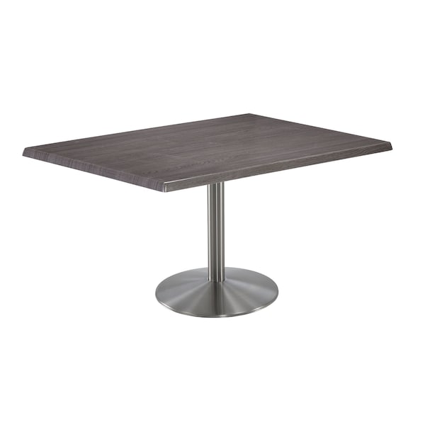 30" Tall OD214 Stainless Steel Table Base 22" Diameter 30"x48" Charcoal Top
